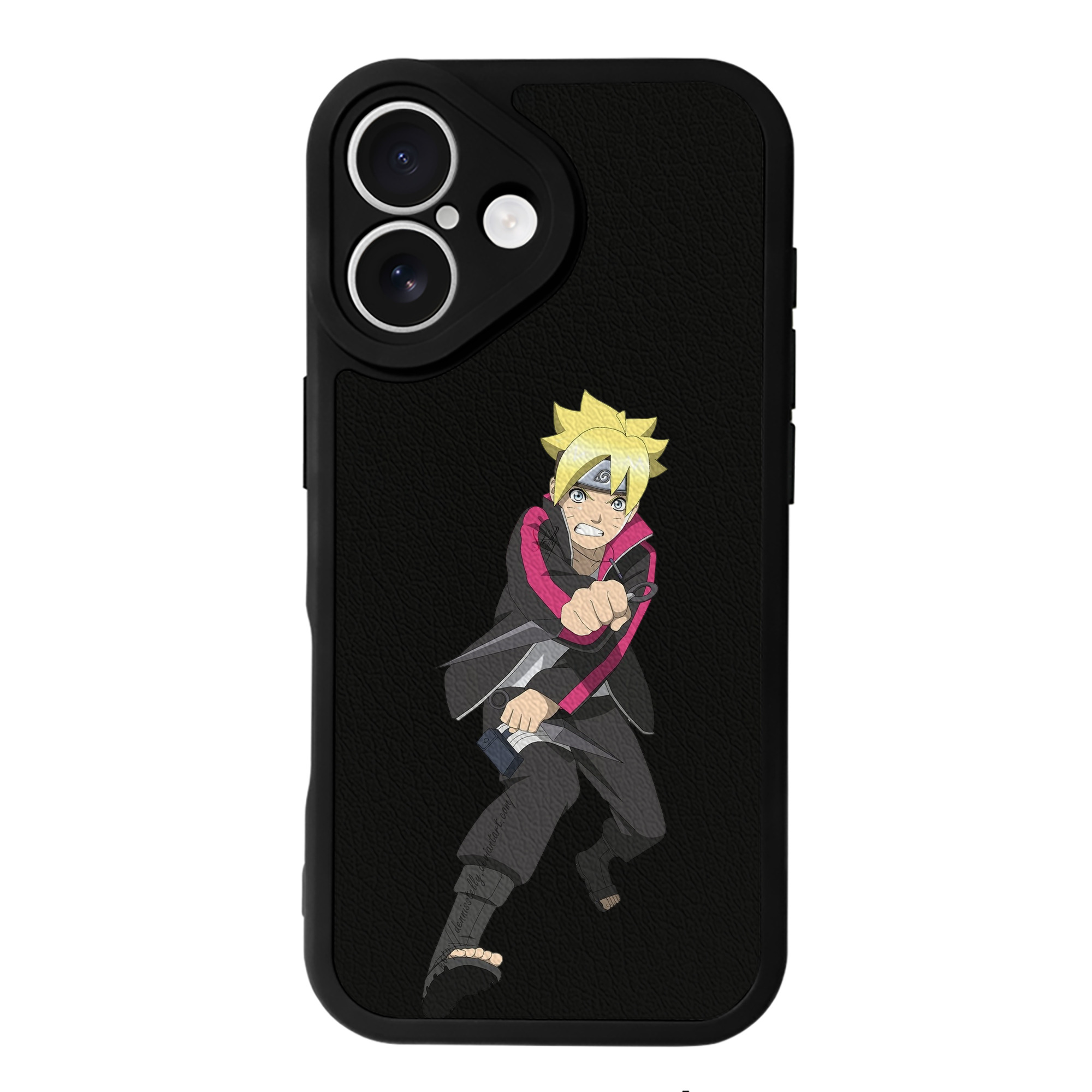 （画像用） NARUTO -ナルト- うずまき ボルト Uzumaki Boruto 【iPhone 16シリーズ対応】シリコンスマホケース（レザー調） 材質：シリコン